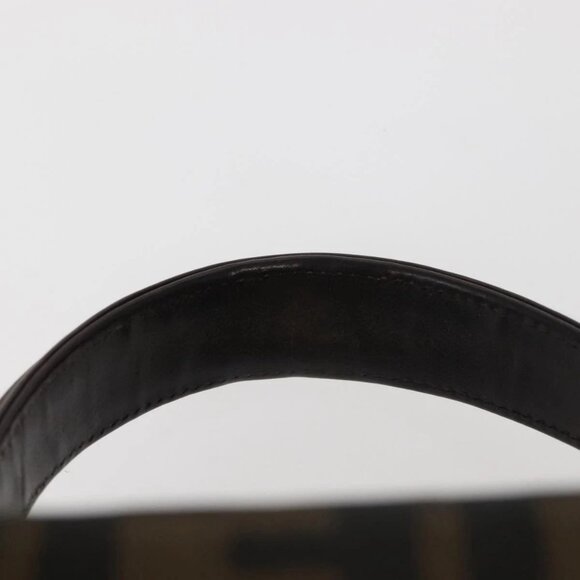 FENDI Zucca Canvas Hand Bag Black Brown Auth 142733 - Picture 9 of 16